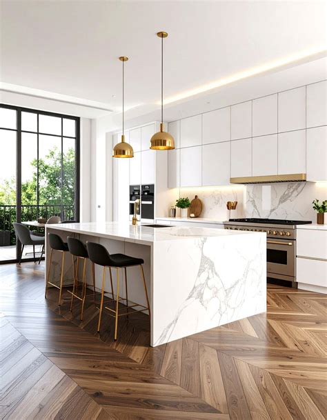 24 Kitchen with Dark Wood Floors for a Cozy Feel Today - Too Much Time