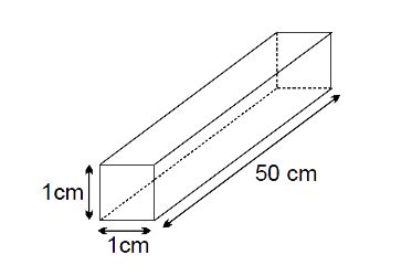 A rectangular carbon block has dimensions `1.0 " cm"xx1.0 " cm"xx50 ...
