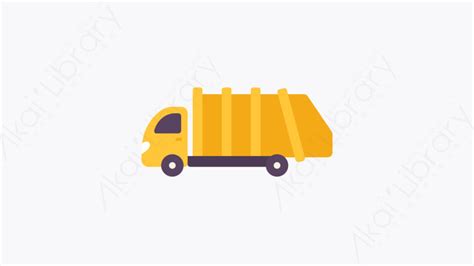 图片素材-011垃圾车 garbage truck扁平MG卡通交通元素图标-源库素材网
