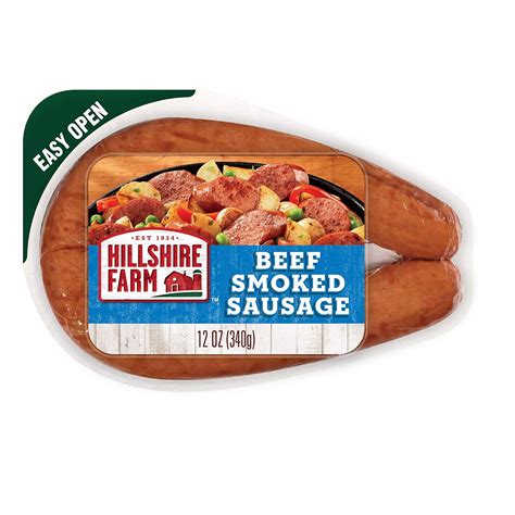 Amazon.com: Hillshire Farm Beef Smoked Sausage, 12 oz. : Grocery ...