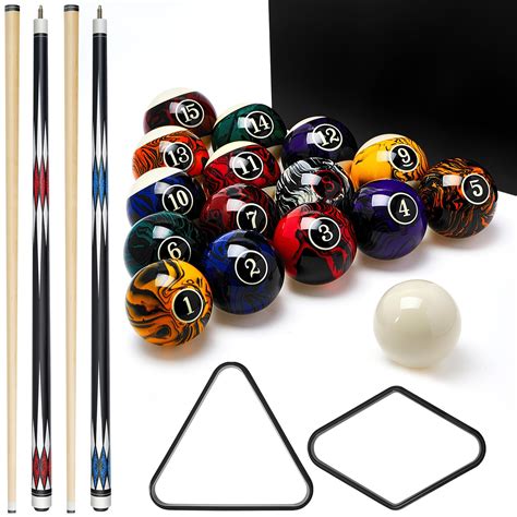Liliful 20 Pcs Pools Table Accessories Pool Balls Billiard Set 16 Ball ...