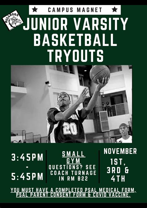 Campus Magnet Bulldogs - Junior Varsity Basketball Tryouts - Nov. 2021 ...