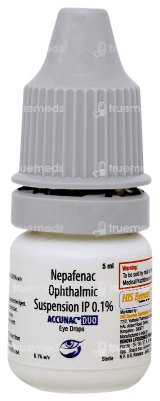 Accunac Duo Eye Drops 5 Ml - Uses, Side Effects, Dosage, Price | Truemeds