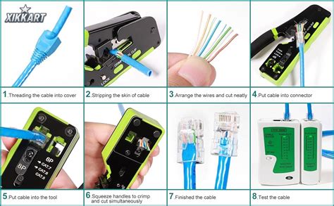 XIKKART UTP RJ45 Connectors, Cat6 RJ45 Pass Through Plugs 50-Pack, Cat6 ...