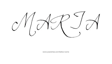 Maria Name In Cursive
