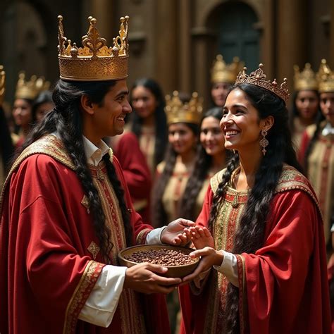 Indigenous Leaders Present Cocoa in Spanish Court | Stable Diffusion Online