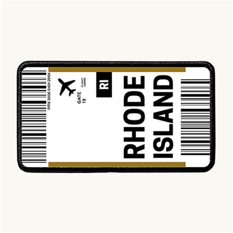 Patchify | Rhode Island Flight Ticket Patch - Ocean State Vibes – Patchify®