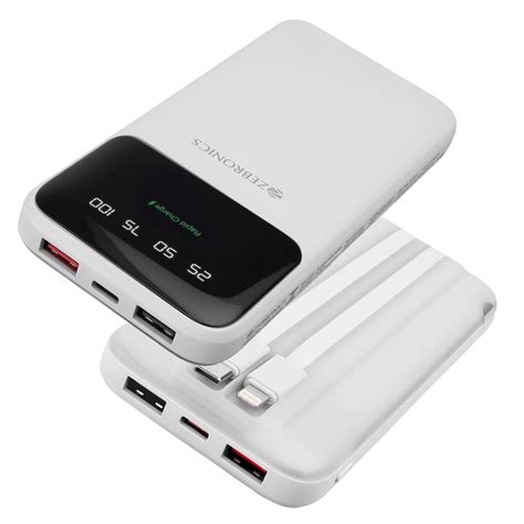 ZEBRONICS MW60 Power Bank, 10000 mAh, Rapid Charge, 20W Output, Outputs ...