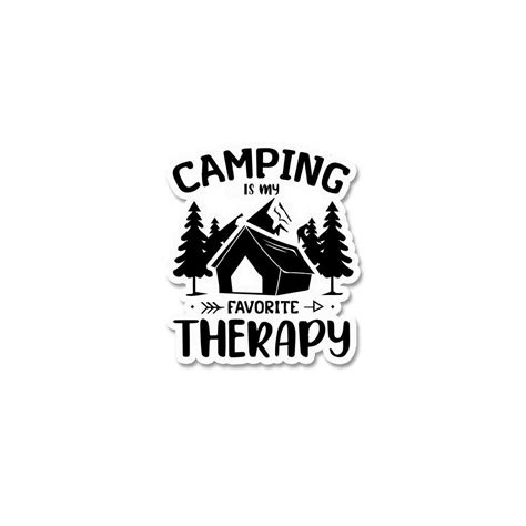 Buy Camping Is My Favorite Therapy Sticker Online | Premium Waterproof ...