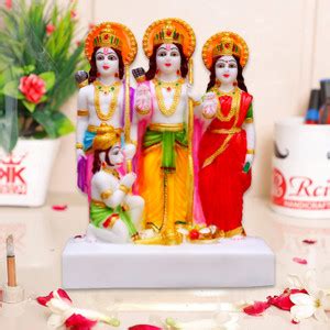 cyan Collection Ram Darbar Marble Idol with Ram Sita Laxman Hanuman ...