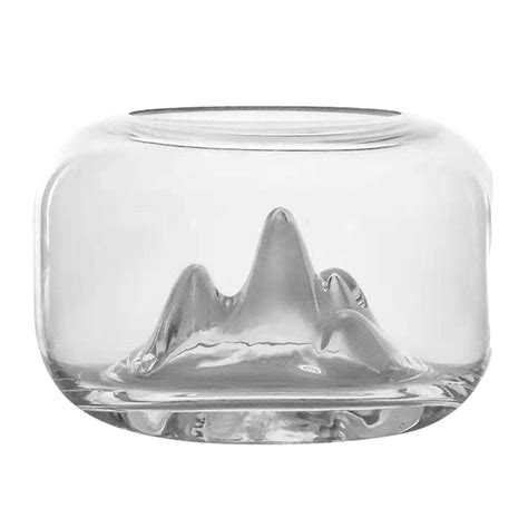 Enakshi (LABEL) Fish Rockery Bowl Clear Glass Aquarium Tank Small Betta ...
