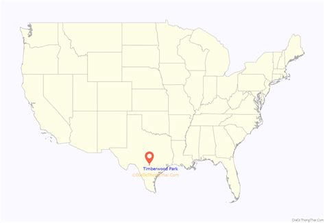 Map of Timberwood Park CDP - Thong Thai Real