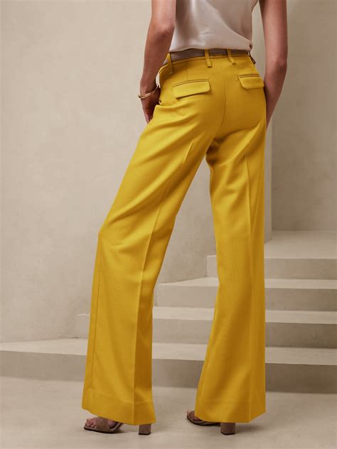 Lido Wide-Leg Wool Pant | Banana Republic