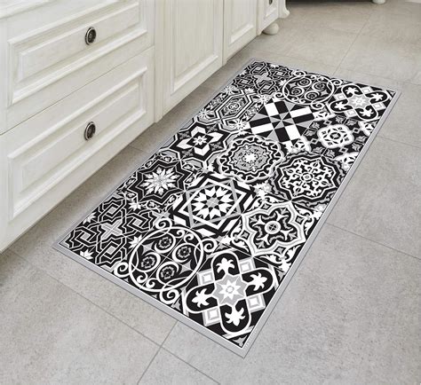 The Nisha Vinyl kitchen Floor Mat Decorative Linoleum PVC Rug Runner ...
