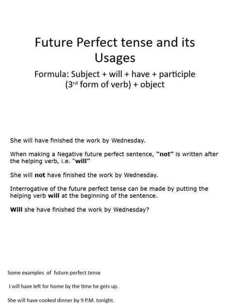 Future Perfect Sentence Structure 的图像结果