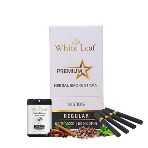 Buy White Leaf Premium Herbal Cigarettes NO Tobacco and NO Nicotine ...