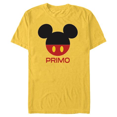 Disney Mickey Mouse Red Shorts Icon Primo Familia Spanish- Short Sleeve ...