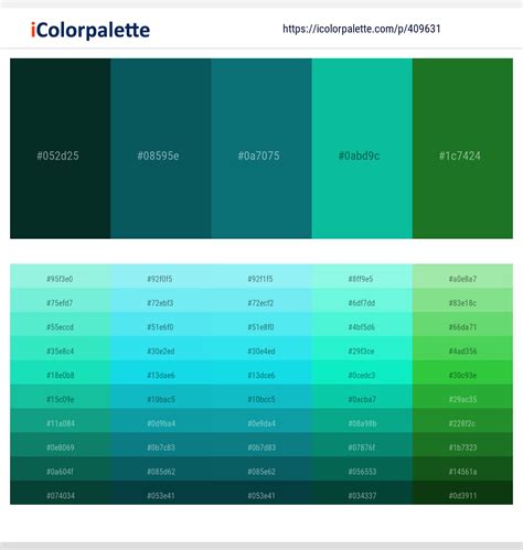 21+ Dark Green And Dark Turquoise Color Palettes & Gradient Ideas ...
