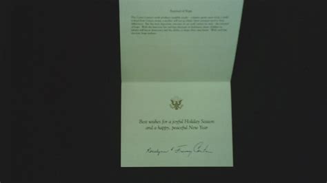 Jimmy Carter Centre Christmas Card – Bill’s Political Shoppe