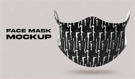 Premium PSD | Face mask mockup template