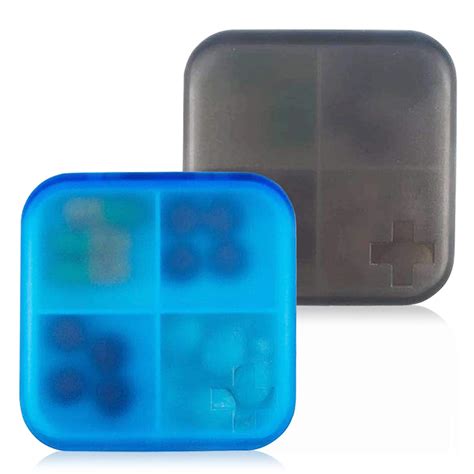 2 Pack Portable Travel Pill Organizer Case for Pocket or Purse Cute ...