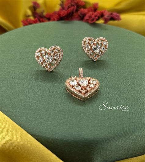 925 Silver Heart Pendant Set - Elegant and Durable – Sunrise Silversmiths
