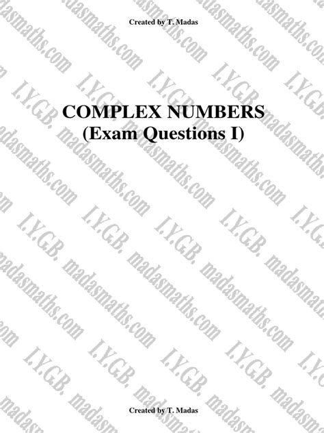 Image result for Complex Numbers Problems Fe Exam