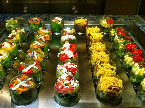 Mini salad bar - pictured here they're dressed but...some may prefer a ...