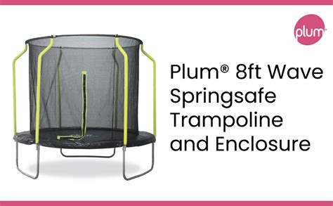 Plum 8 feet Spring Safe Trampoline with Safety net for Kids and Adults ...