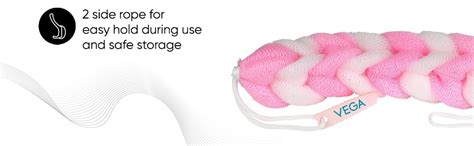 Buy Vega Deluxe Back Scrubber Sponge – Long Stretch Loofah Bath Belt ...