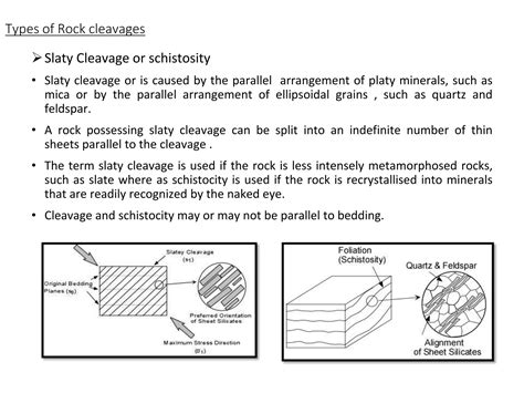 Rock cleavage, foliation and lineation and their various types of ...