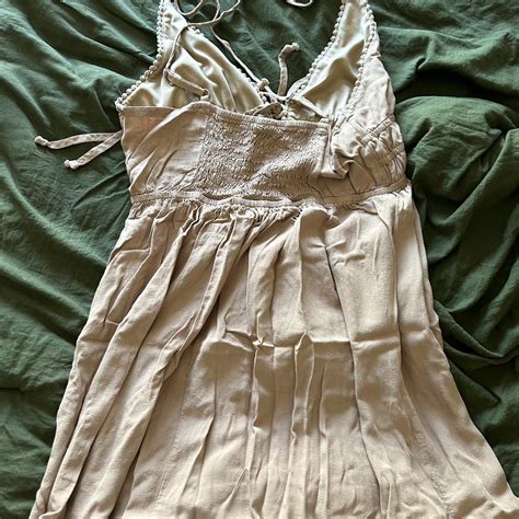 Wild Fable Women's Tan Dress | Depop