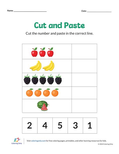 Free Printable Cut And Paste Worksheets