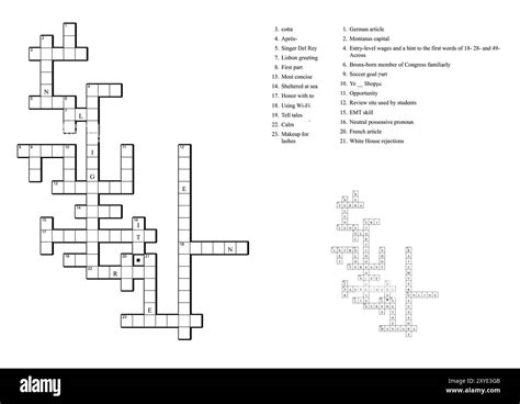 Crossword puzzle game with clues and solution Stock Vector Image & Art ...