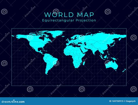 Equirectangular Map Projection Grid 的图像结果