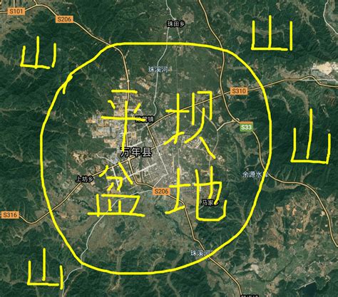江西上饶市有一个县，拥有1条铁路和3条高速，县城建在小盆地中_万年县