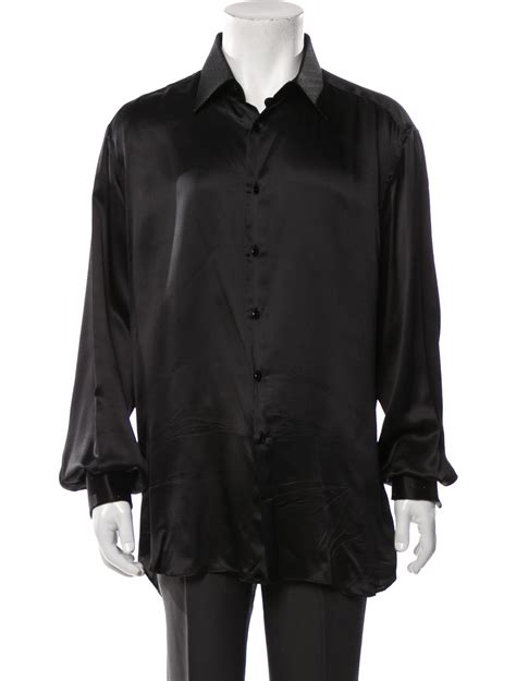 Stefano Ricci Silk Long Sleeve Shirt - Black Casual Shirts, Clothing ...