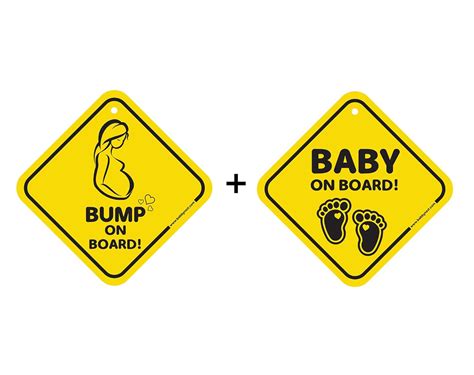 BABBY NEST Baby on Board (Bump On Board, Baby Foot ), Weatherproof Car ...