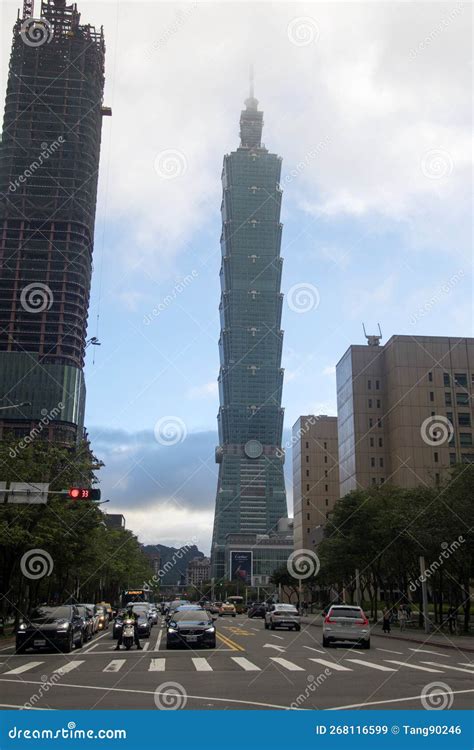 View of Xinyi Area in Taipei, Taiwan Editorial Stock Image - Image of district, city: 268116599