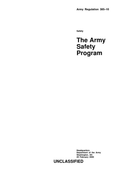Ar 385-10 The Army Safety Program | PDF | Occupational Safety And ...