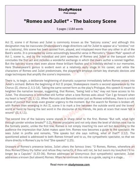 Romeo And Juliet Famous Lines