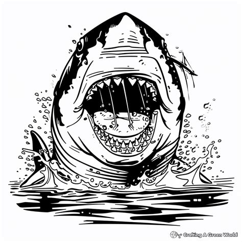 Zombie Shark Coloring