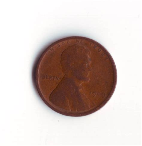 U.S. 1¢ Cent 1909 Abraham Lincoln Wheat Small Penny America USA 7498 ...