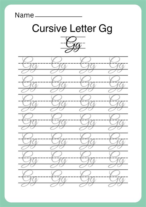 Cursive Writing Worksheets From A to Z with Free PDF