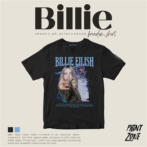BILLIE EILISH SHIRT - VINTAGE LIGHTNING BILLIE FANDOM SHIRT.- PRINT ...