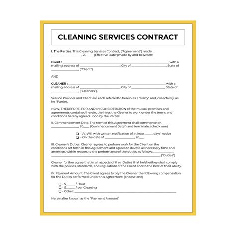 Commercial Cleaning Contracts