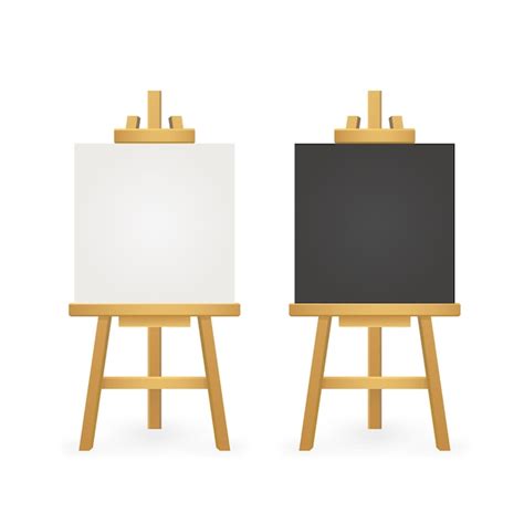 White easel on white background watercolor mockup on black backdrop ...