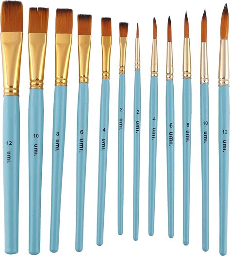 KABEER ART Set of 15 Paint Brushes and Foam Brushes of Various Sizes ...