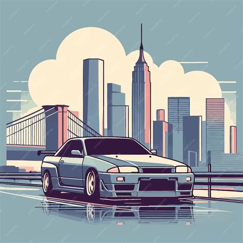 Un coche con la palabra nyc en él | Vector Premium