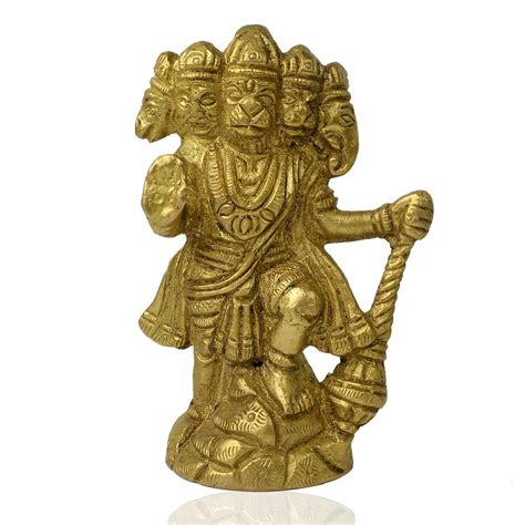 Buy Reiki Crystal Products Brass Panchmukhi Hanuman Anjaneya Pavan ...